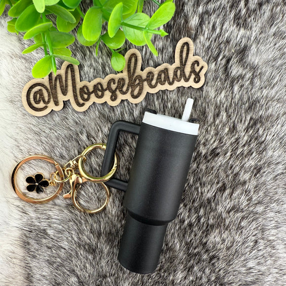 Black Mini Tumbler Keychain