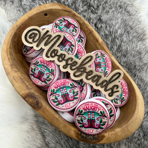 S-1317 Home of One Naughty Elf Printed Silicone Focal EXCLUSIVE