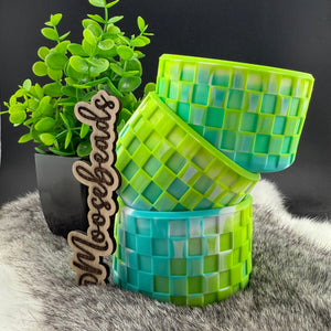 TB-26 Summer Swirl Checkered Silicone Tumbler Boot EXCLUSIVE