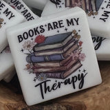 S-1298 Books Are My Therapy Printed Silicone Focal EXCLUSIVE (2 Pack)