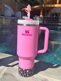 TB-11 Pink & Black Tree Cake Silicone Tumbler Boot