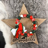 Mistletoe Twist JUMBO Bow w/ Tails Silicone Focal EXCLUSIVE