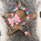 JUMBO-9 Coquette Pink JUMBO Bow w/ Tails Silicone Focal EXCLUSIVE