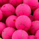 15-160 Electric Hot Pink 15mm Silicone Bead