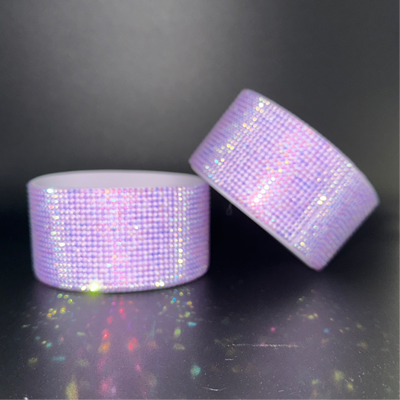 Lilac Rhinestone Silicone Boots for Tumblers