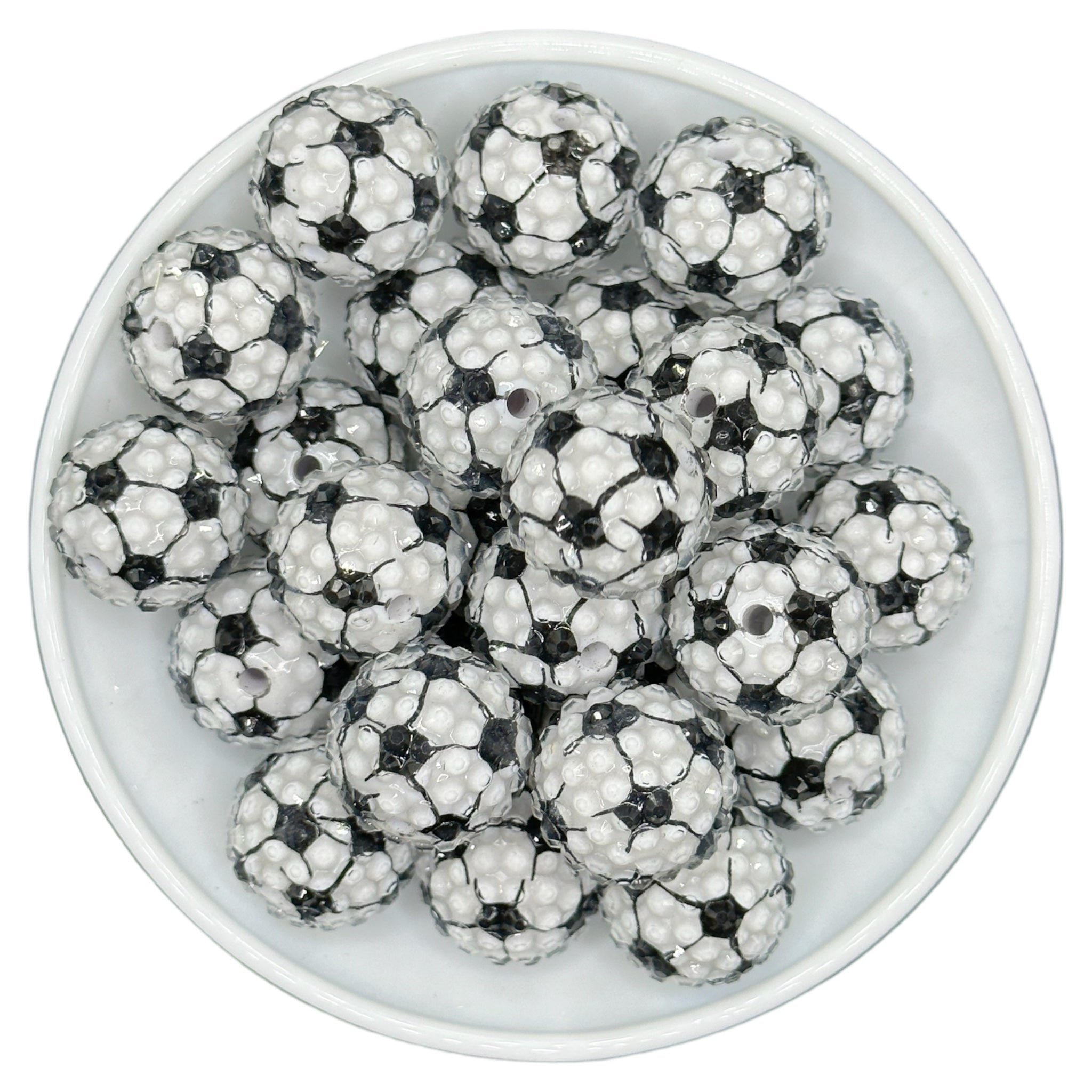 R10 RHINESTONE Soccer Ball – Platinum Moose Beads and Supplies
