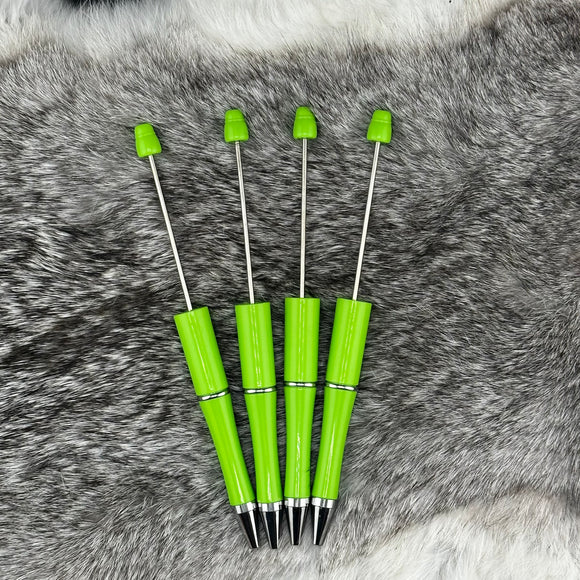 Neon Green PLASTIC Beadable Ink Pen