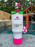 Hot Pink Checkered Silicone Tumbler Boot EXCLUSIVE