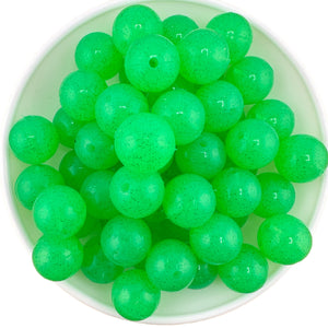 15-132 Glitter Jelly 15mm Silicone Bead