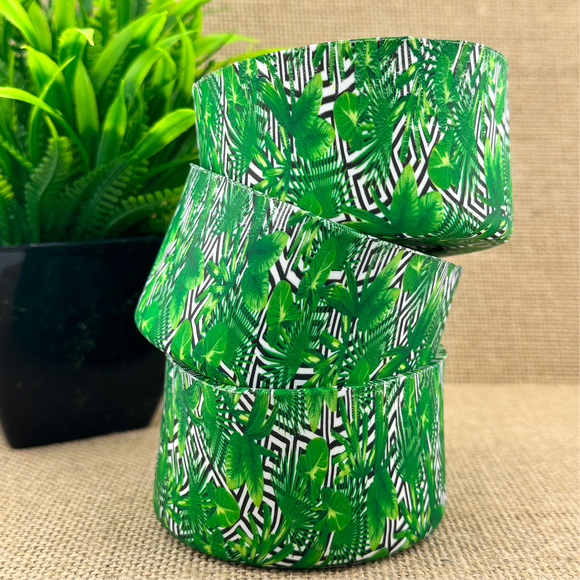 Monstera Geometric Printed Silicone Boots for Tumblers