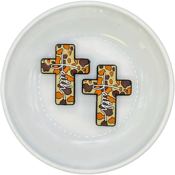 S-432 BROWN DOUBLE COW Faith Cross Silicone Buddy EXCLUSIVE