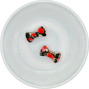 Red Rose PRINT BOW Silicone Buddy EXCLUSIVE 25x13mm