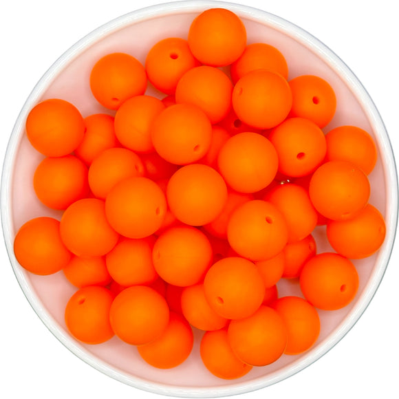 ORANGE (Matches APPLE) 15mm Silicone Bead