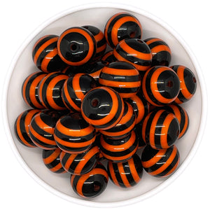 Black & Orange Stripes Solid