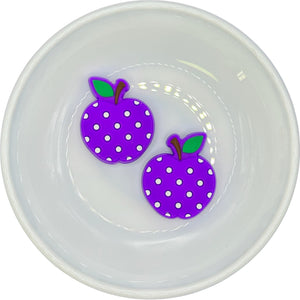 PURPLE Polka-Dot Apple Silicone Buddy EXCLUSIVE