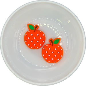 ORANGE Polka-Dot Apple Silicone Buddy EXCLUSIVE