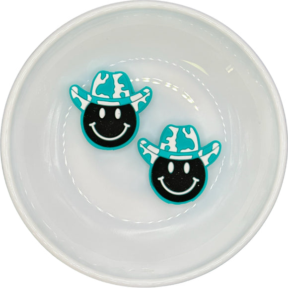 BLACK/TURQUOISE COWBOY Face Silicone Buddy EXCLUSIVE