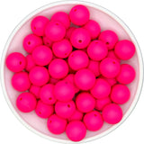 BARBIE PINK 15mm Silicone Bead
