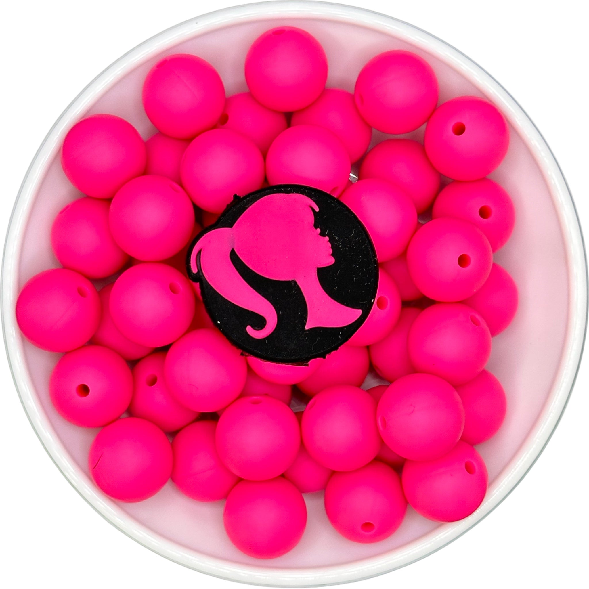 Delvis Manchuriet stimulere BARBIE PINK 15mm Silicone Bead – Platinum Moose Beads and Supplies