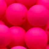 NEON HOT PINK (Matches Several HP Focals) 15mm Silicone Bead
