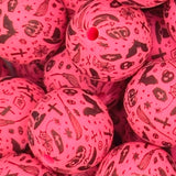 Hot Pink Spooky 15mm Silicone Bead EXCLUSIVE