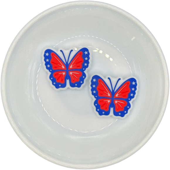 Red, White & Blue BUTTERFLY Silicone Buddy