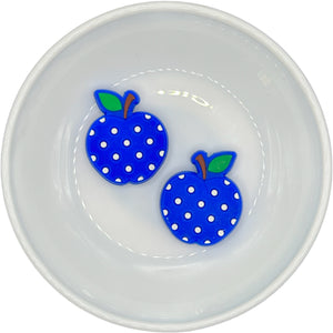 BLUE Polka-Dot Apple Silicone Buddy EXCLUSIVE