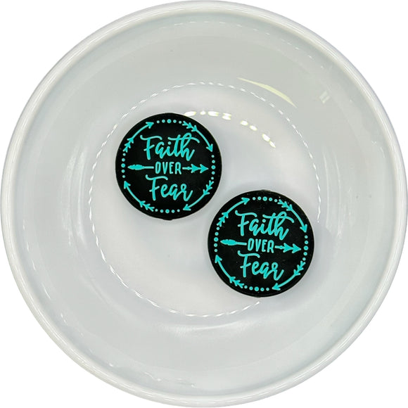BLACK w/ TURQUOISE Faith Over Fear Silicone Buddy EXCLUSIVE