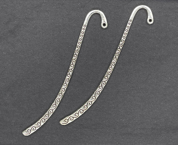 Beadable Bookmark 85mm (Silver Scroll)