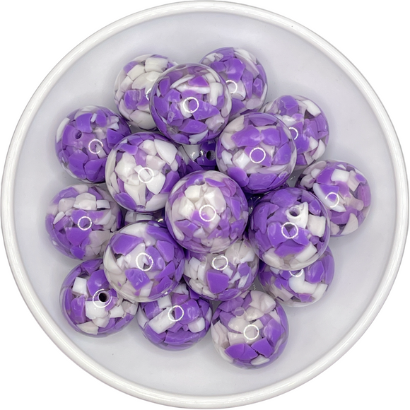 Purple & White Confetti