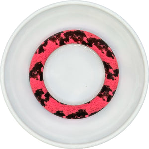 HOT PINK COWHIDE Print 65mm Silicone Ring/Pendant