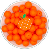 ORANGE (Matches APPLE) 15mm Silicone Bead