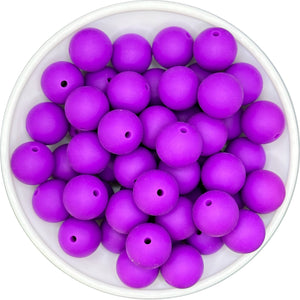 15-82 PURPLE (Matches APPLE) 15mm Silicone Bead