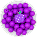 15-82 PURPLE (Matches APPLE) 15mm Silicone Bead