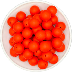 RED (Matches APPLE) 15mm Silicone Bead