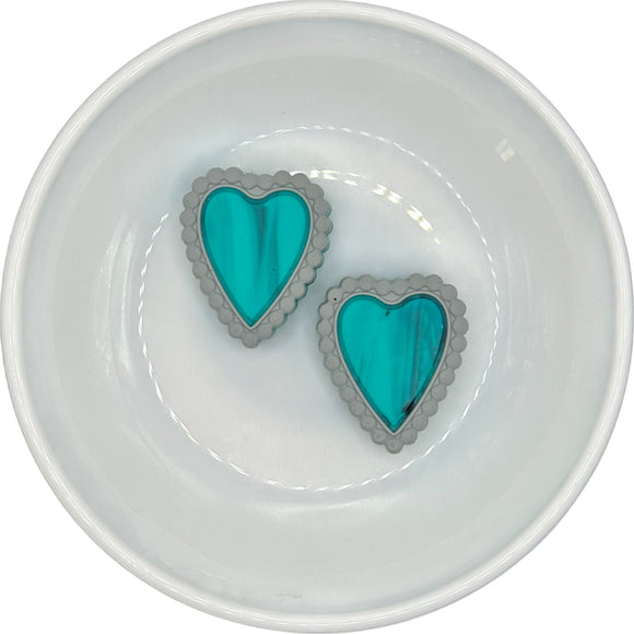 TURQUOISE SWIRL HEART Silicone Buddy EXCLUSIVE