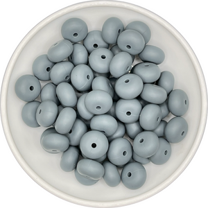 Gray Round Abacus Silicone 14mm