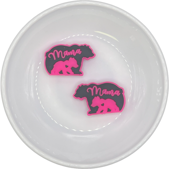 HOT PINK Mama Bear Silicone Buddy EXCLUSIVE 20x33mm