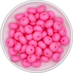 Pink Round Abacus Silicone 14mm