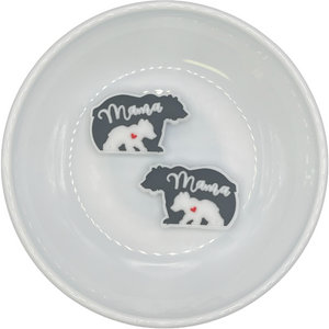 WHITE Mama Bear Silicone Buddy EXCLUSIVE 20x33mm