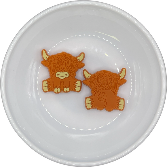 BROWN 2 Sided Highland Cow Silicone Buddy EXCLUSIVE