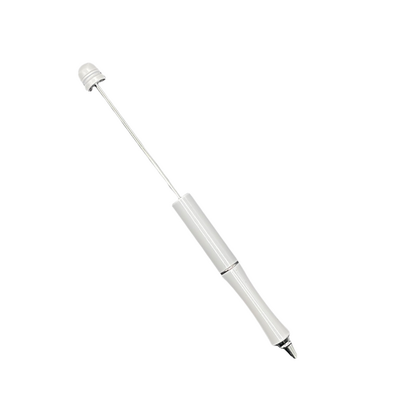 NEW White Beadable ALL METAL Pens