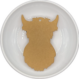 Bitty Boo The Highland Cow Acrylic Blank comes with SVG file