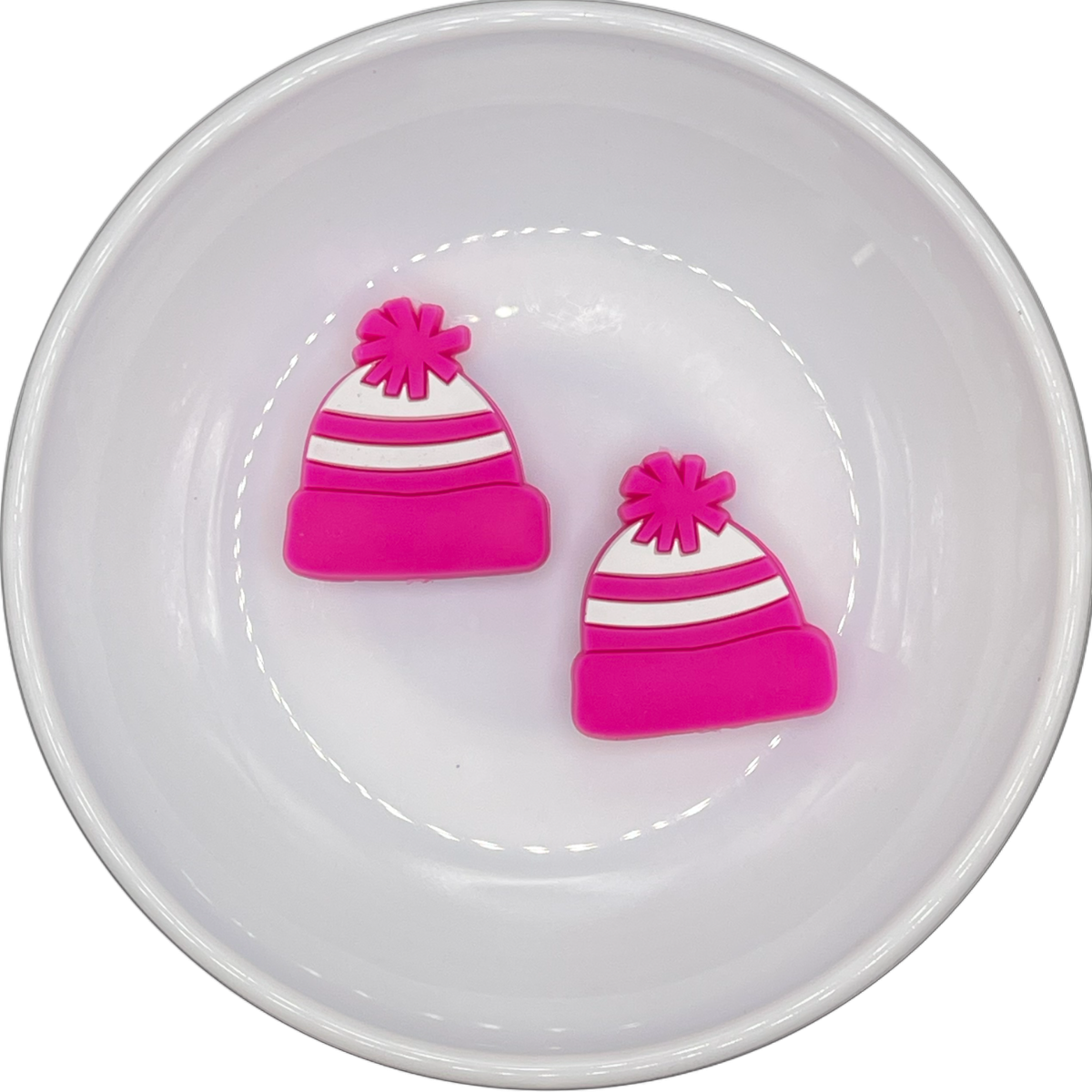 Hot Pink Winter Cap Silicone Buddy 27.5x26mm – Platinum Moose Beads and ...