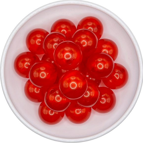 Red Jelly Shimmer Beads