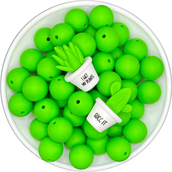Succulent/Apple Green 15mm Silicone Bead Exclusive Color
