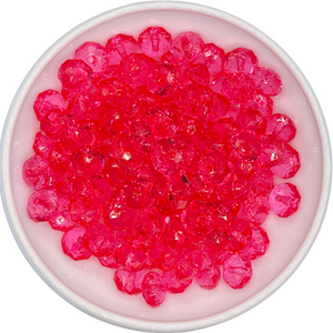 Hot Pink Rondelle 12x8mm