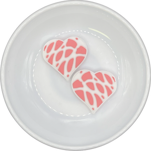 WHITE Swirly Heart Silicone Buddy EXCLUSIVE