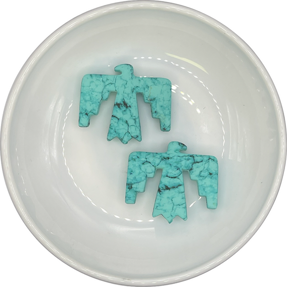 Turquoise THUNDERBIRD Shape Silicone Buddy EXCLUSIVE 30x33.5mm