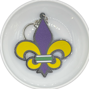 Decorated Fleur-de-lis Acrylic Keychain